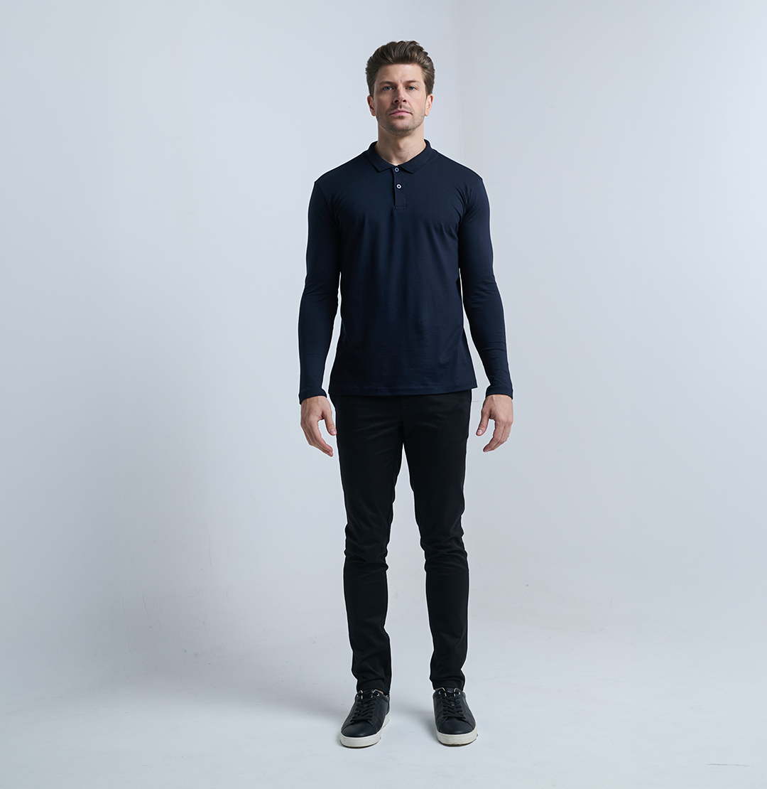 Camiseta POLO manga LONGA + Frete Grátis