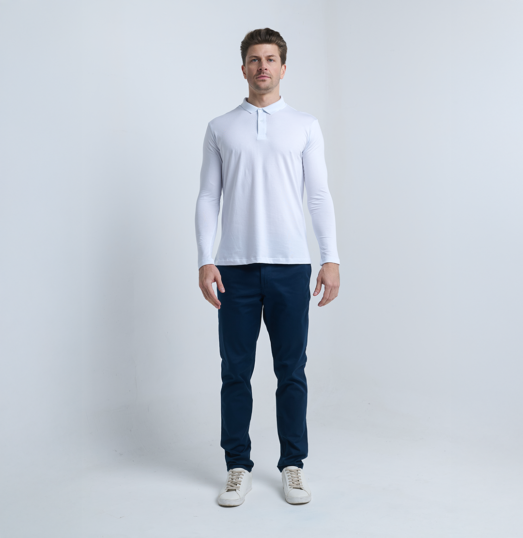 Camiseta POLO manga LONGA + Frete Grátis