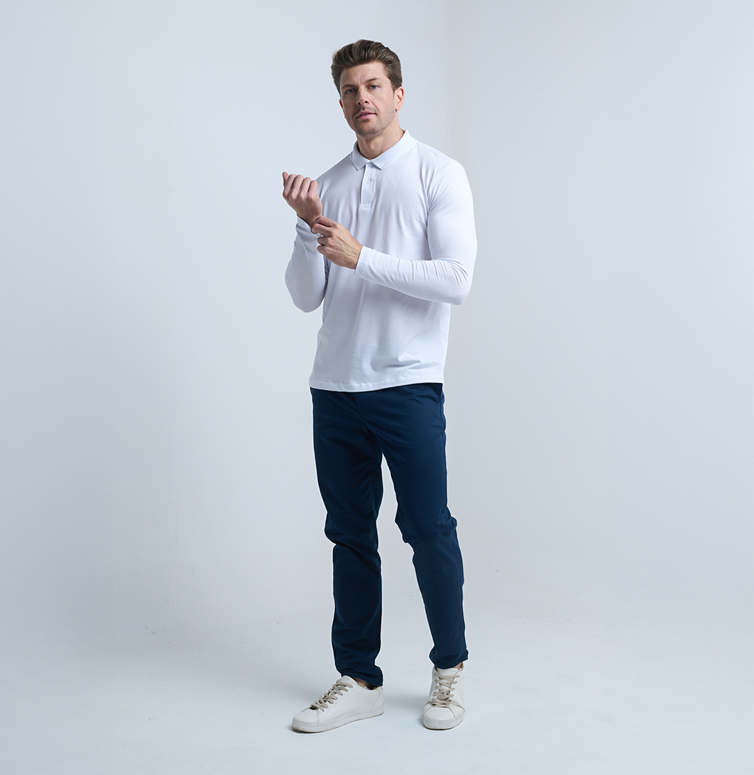 Camiseta POLO manga LONGA + Frete Grátis