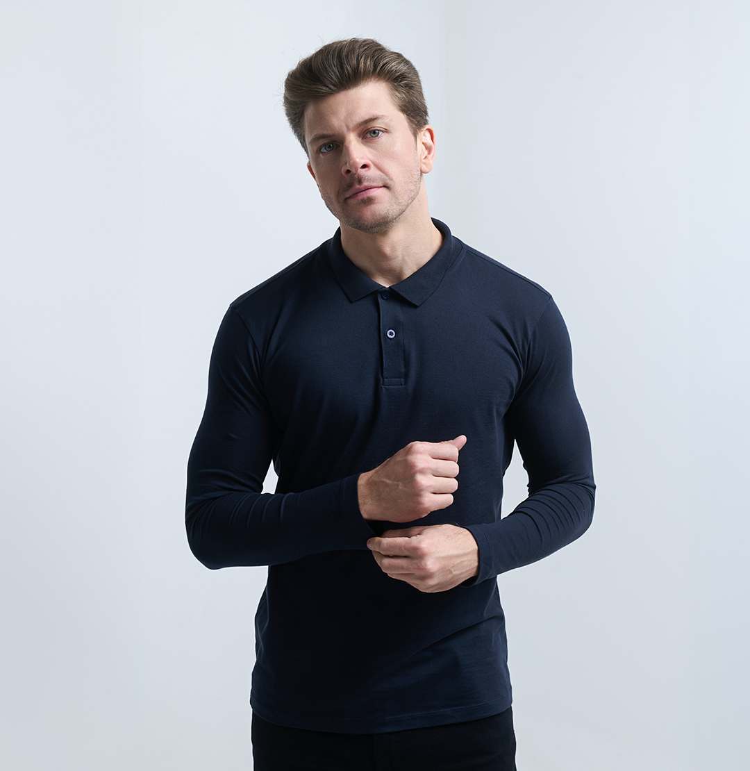 Camiseta POLO manga LONGA + Frete Grátis